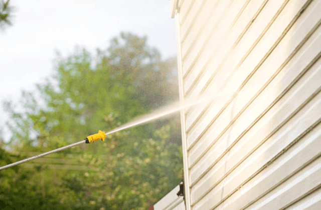 pressure wash home siding